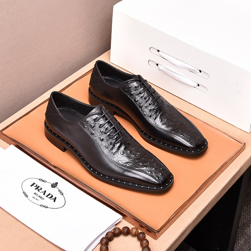 Prada _water dyeing_ high-end high-end 2022 formal business leather shoes 38-45_-4275f457